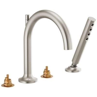 Brizo Odin Roman Tub Faucet with Handshower - Less Handles - Brushed Nickel
