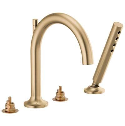 Brizo Odin Roman Tub Faucet with Handshower - Less Handles - Luxe Gold by Brizo