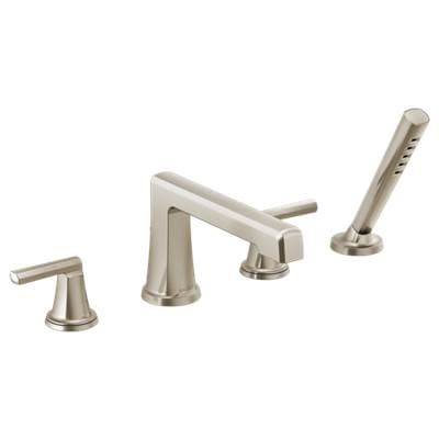 Brizo Levoire Roman Tub Faucet with Handshower - Less Handles - Luxe Nickel by Brizo