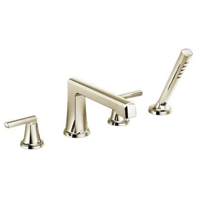 Brizo Levoire Roman Tub Faucet with Handshower - Less Handles - Polished Nickel