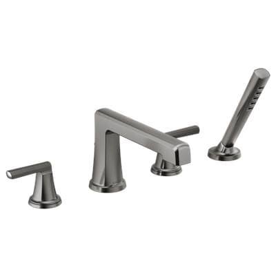 Brizo Levoire Roman Tub Faucet with Handshower - Less Handles - Luxe Steel