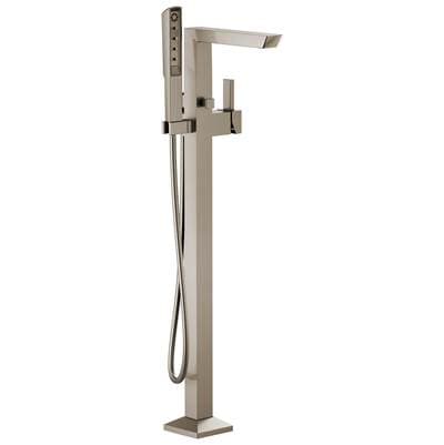 Brizo Vettis Single-handle Floor Mount Tub Filler - Luxe Nickel by Brizo
