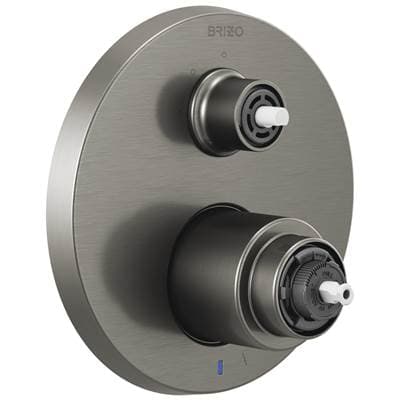 Brizo Litze PB Int Div Valve Trim 3-F Less Handle - Luxe Steel