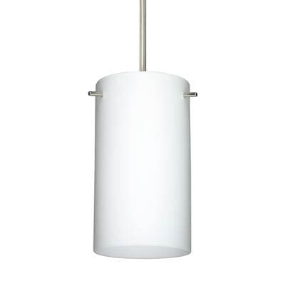Besa Lighting Stilo 7 Cord Pendant, Opal Matte, Satin Nickel Finish, 1X40W Medium Base - Satin... by Besa Lighting