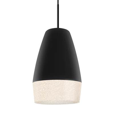 Besa Lighting Abu 12 Pendant, Black, Glitter, Black Finish, 1X 60W Max E26 Base