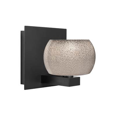 Besa Lighting Keno Vanity, Smoke Sand, Black Finish, 1X3W Led by Besa Lighting