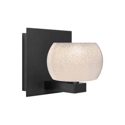 Besa Lighting Keno Vanity, White Sand, Black Finish, 1X3W Led by Besa Lighting