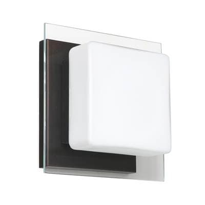 Besa Lighting Alex Mini Sconce, Opal, Clear, Bronze Finish, 1X5W Led