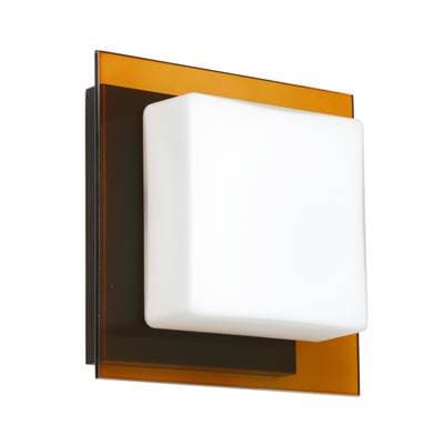 Besa Lighting Alex Mini Sconce, Opal, Armagnac, Bronze Finish, 1X50W G9 by Besa Lighting