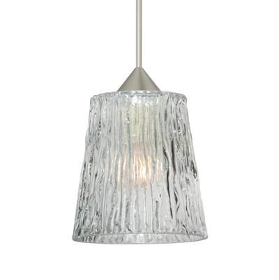 Nico 4 Cord Pendant, Clear Stone, Satin Nickel Finish, 1X5W Led