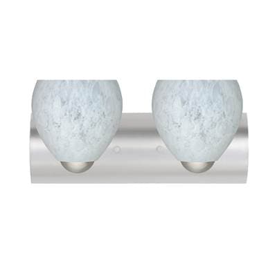 Besa Lighting Bolla Vanity, Carrera, Satin Nickel Finish, 2X60W Medium Base by Besa Lighting