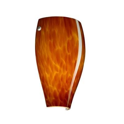 Besa Lighting Chelsea Wall Sconce, Amber Cloud, Polished Nickel Cap Finish, 1X8W Led - Polished...