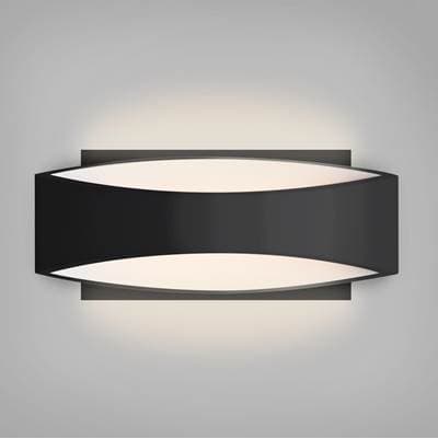 Besa Lighting Arc Wall Sconce, Black, Silver, 1X12W Led