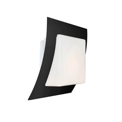 Besa Lighting Axis 10 Sconce, Opal, Black, 1X9W Led by Besa Lighting