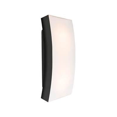 Besa Lighting Billow 15 Outdoor Sconce, Opal, Black, Black Finish, 2X8W Led by Besa Lighting