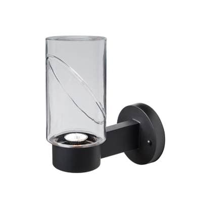 Besa Lighting Blink Outdoor Sconce, Clear, Clear, Black Finish, 1X4W Led by Besa Lighting