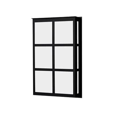 Besa Lighting Bree 16 Outdoor Sconce, White Acrylic, Black Finish, 2X8W Led by Besa Lighting