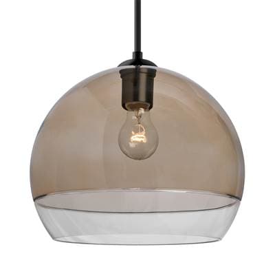 Besa Lighting Ally 12 Cord Pendant for Multiport Canopy, Smoke, Clear, Black Finish, 1X60W Max... by Besa Lighting
