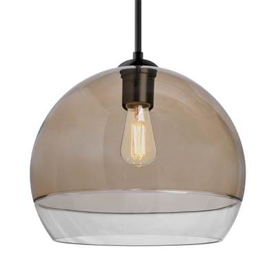 Besa Lighting Ally 12 Cord Pendant for Multiport Canopy, Smoke, Clear, Black Finish, 1X8W Led...