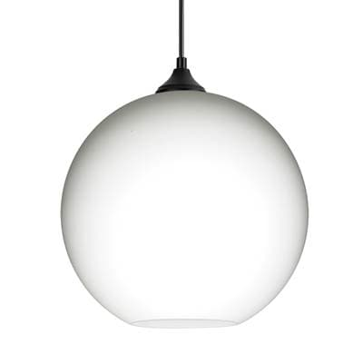 Besa Lighting Coco 12 Outdoor Pendant, Opal Matte, Black Finish, 1X 60W Max E26 Base by Besa Lighting