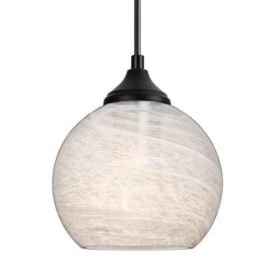 Besa Lighting Jilly Outdoor Pendant, Vapor Clear, Black Finish, 1X 5W Led Filament