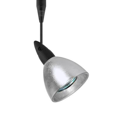 Besa Lighting Divi Spotlight, Silver Foil, Black Finish, 1X50W Max Gu5.3 Base