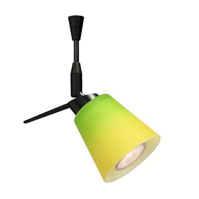 Besa Lighting Canto 3 Spotlight, Bicolor Green, Yellow, Black Finish, 1X35W Max Gu5.3 Base