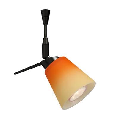 Besa Lighting Canto 3 Spotlight, Bicolor Orange, Pina, Black Finish, 1X35W Max Gu5.3 Base