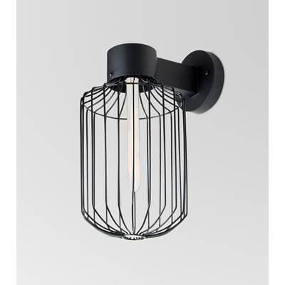 Besa Lighting Sultana Cylinder Wall Sconce, Black Finish, 1X60W Medium Base