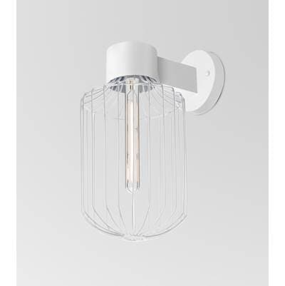 Besa Lighting Sultana Cylinder Wall Sconce, White Finish, 1X4W Led Filament