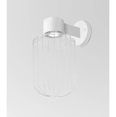 Besa Lighting Sultana Cylinder Wall Sconce, White Finish, 1X4W Led