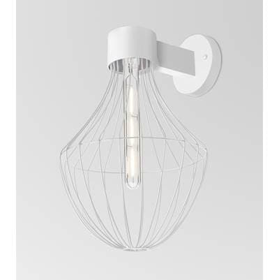 Besa Lighting Sultana Flare Wall Sconce, White Finish, 1X4W Led Filament by Besa Lighting