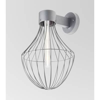 Besa Lighting Sultana Flare Wall Sconce, Silver Finish, 1X60W Medium Base