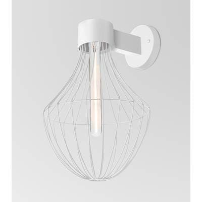 Besa Lighting Sultana Flare Wall Sconce, White Finish, 1X60W T8