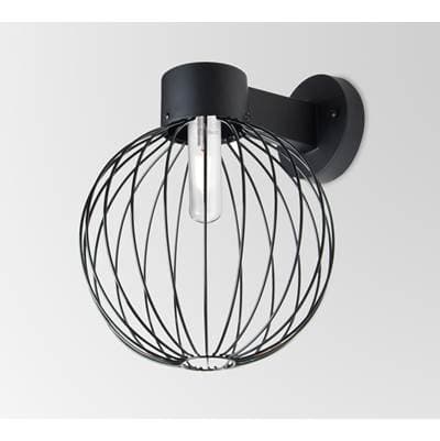 Besa Lighting Sultana Globe Wall Sconce, Black Finish, 1X4W Led Filament by Besa Lighting