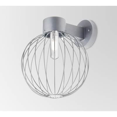 Besa Lighting Sultana Globe Wall Sconce, Silver Finish, 1X4W Led Filament