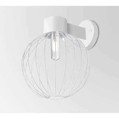 Besa Lighting Sultana Globe Wall Sconce, White Finish, 1X4W Led Filament