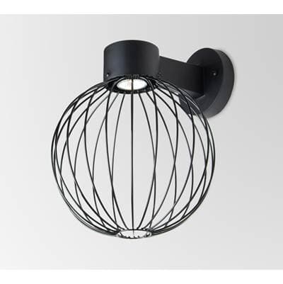 Besa Lighting Sultana Globe Wall Sconce, Black Finish, 1X4W Led