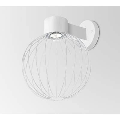 Besa Lighting Sultana Globe Wall Sconce, White Finish, 1X4W Led