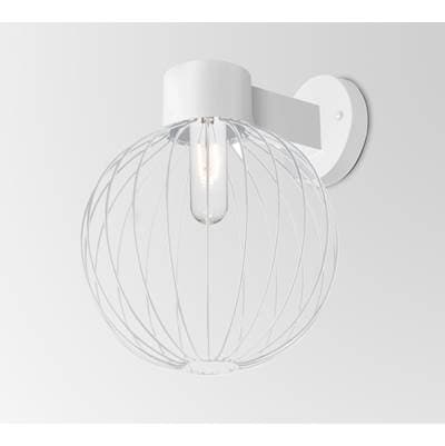 Besa Lighting Sultana Globe Wall Sconce, White Finish, 1X60W T8