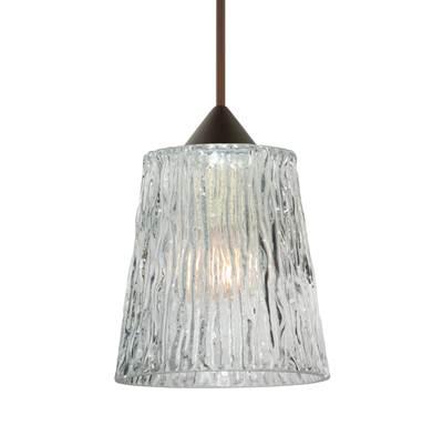 Nico 4 Cord Pendant For Multiport Canopy, Clear Stone, Bronze Finish, 1X50W Max Gy6.35 Base