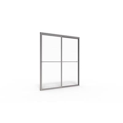 Basco - Brushed Nickel With Aquaglidexp Clear Glass