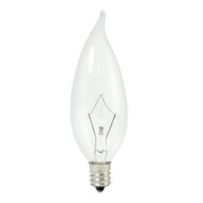 Bulbrite 25W Ca10 Krypton Flame Clear E12 120V