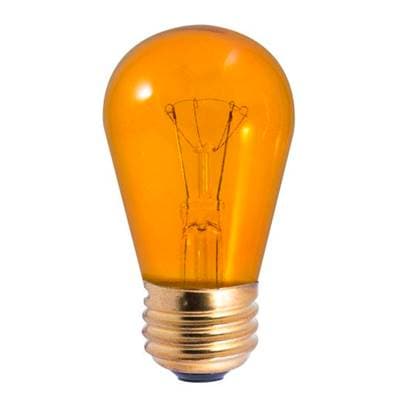 Bulbrite 11W S14 Sign Transparent Amber E26 130V by Bulbrite