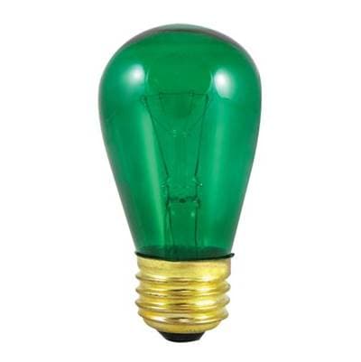 Bulbrite 11W S14 Sign Transparent Green E26 130V by Bulbrite