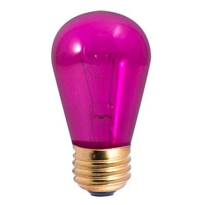 Bulbrite 11W S14 Sign Transparent Purple E26 130V