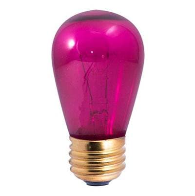 Bulbrite 11W S14 Sign Transparent Pink E26 130V by Bulbrite