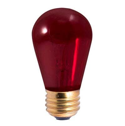 Bulbrite 11W S14 Sign Transparent Red E26 130V by Bulbrite