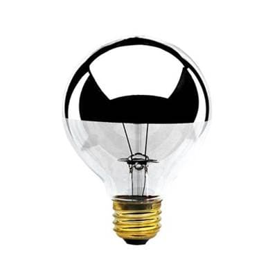 Bulbrite 60W G25 Half Mirror E26 120V - Half Chrome by Bulbrite