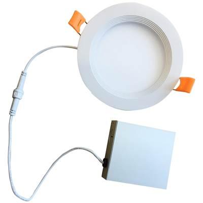 14W Led 6'' Recessed Downlight W/ Metal Jbox White Round Dimmable 80Cri 2700K 120V